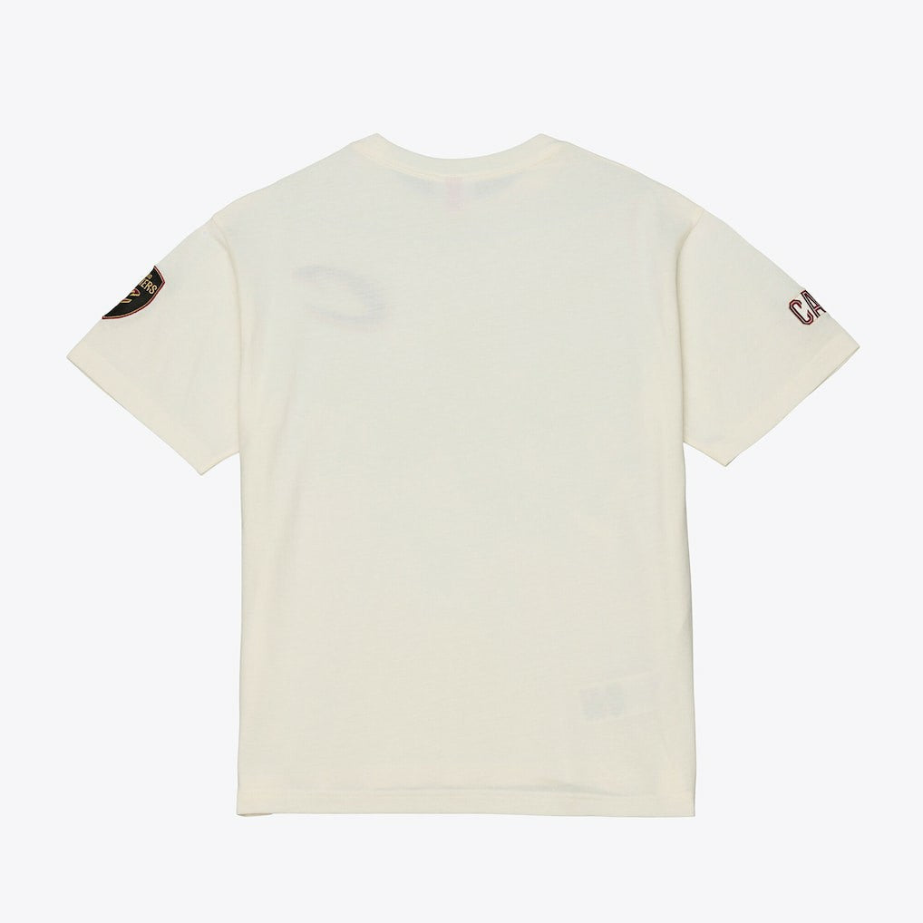 Cleveland Cavaliers Hardwood Classics Chainstitch Premium T-Shirt sale - Cream discount