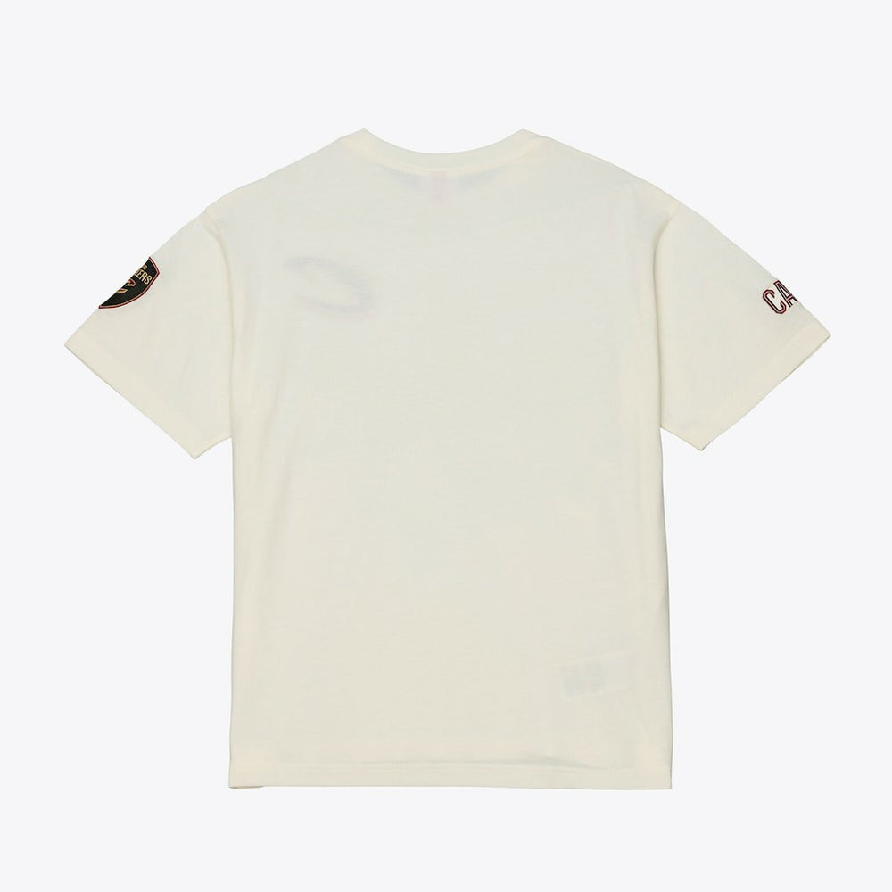 Cleveland Cavaliers Hardwood Classics Chainstitch Premium T-Shirt sale - Cream discount