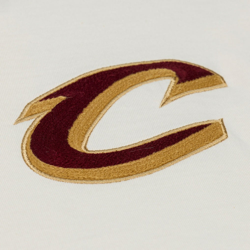 Cleveland Cavaliers Hardwood Classics Chainstitch Premium T-Shirt sale - Cream discount