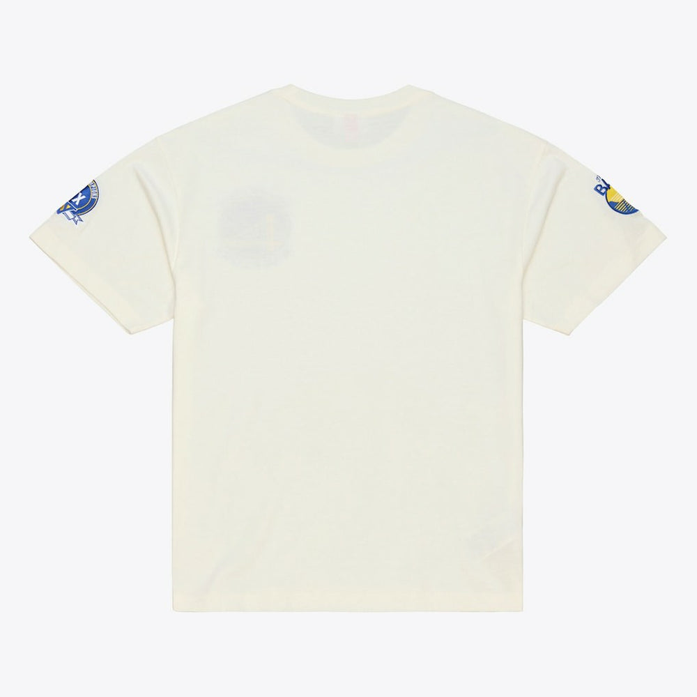 Golden State Warriors Hardwood Classics Chainstitch Premium T-Shirt sale - Cream cheap