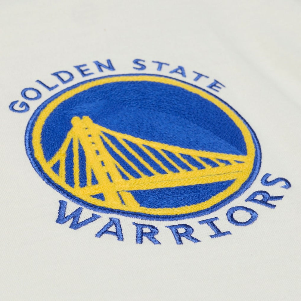 Golden State Warriors Hardwood Classics Chainstitch Premium T-Shirt sale - Cream cheap