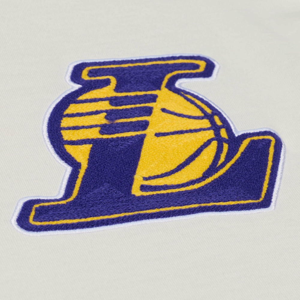 Los Angeles Lakers Hardwood Classics Chainstitch Premium T-Shirt - Cream discount