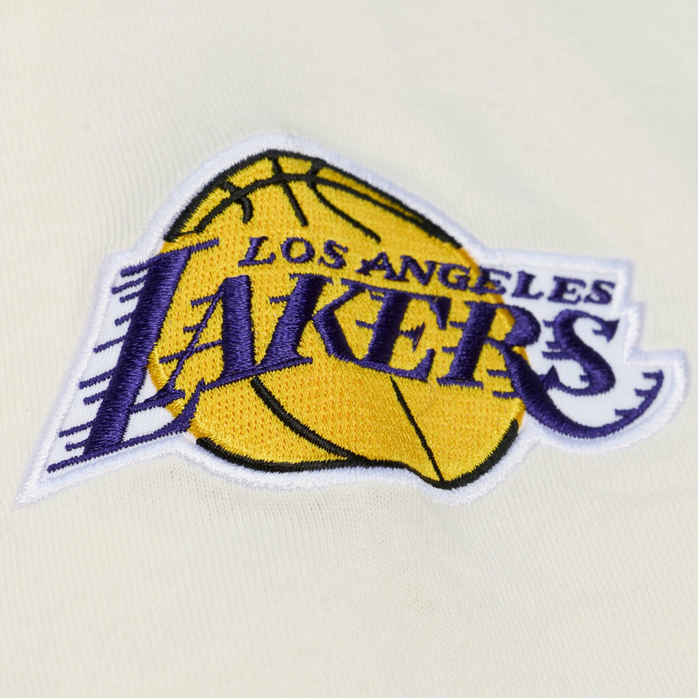 Los Angeles Lakers Hardwood Classics Chainstitch Premium T-Shirt - Cream discount