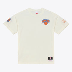 New York Knicks Hardwood Classics Chainstitch Premium T-Shirt - Cream online