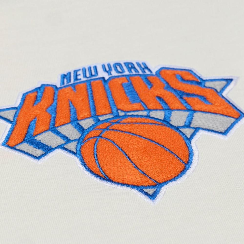 New York Knicks Hardwood Classics Chainstitch Premium T-Shirt - Cream online
