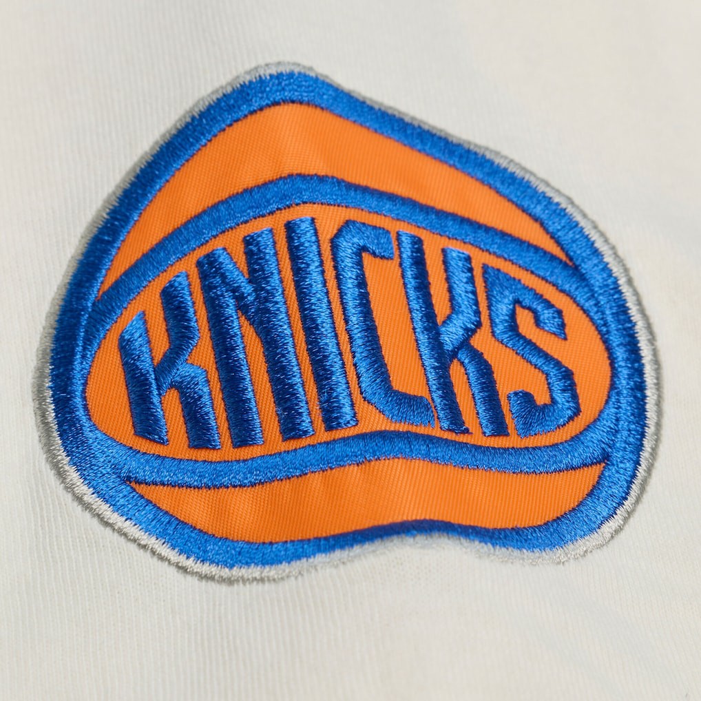 New York Knicks Hardwood Classics Chainstitch Premium T-Shirt - Cream online