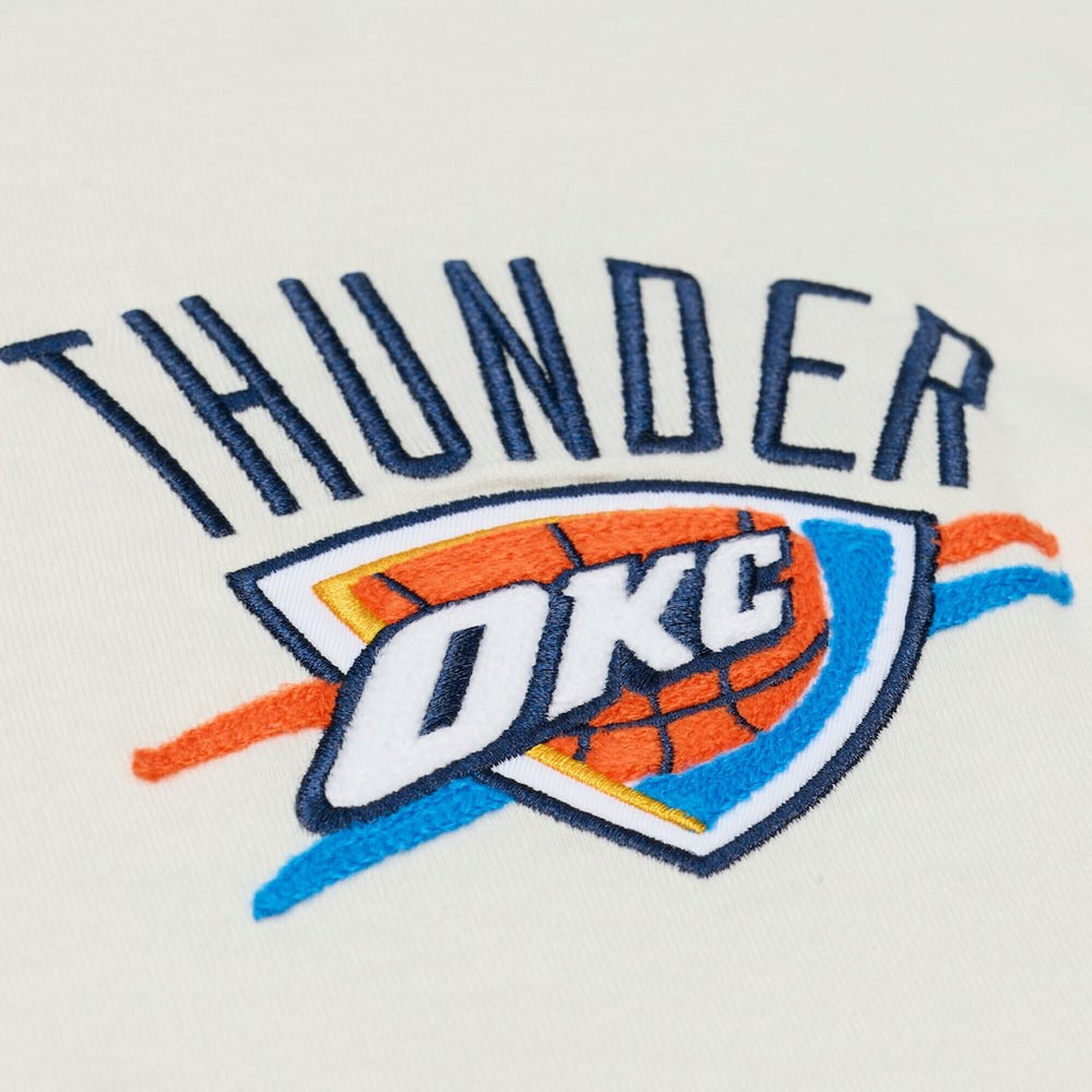 Oklahoma City Thunder Hardwood Classics Chainstitch Premium T-Shirt - Cream discount