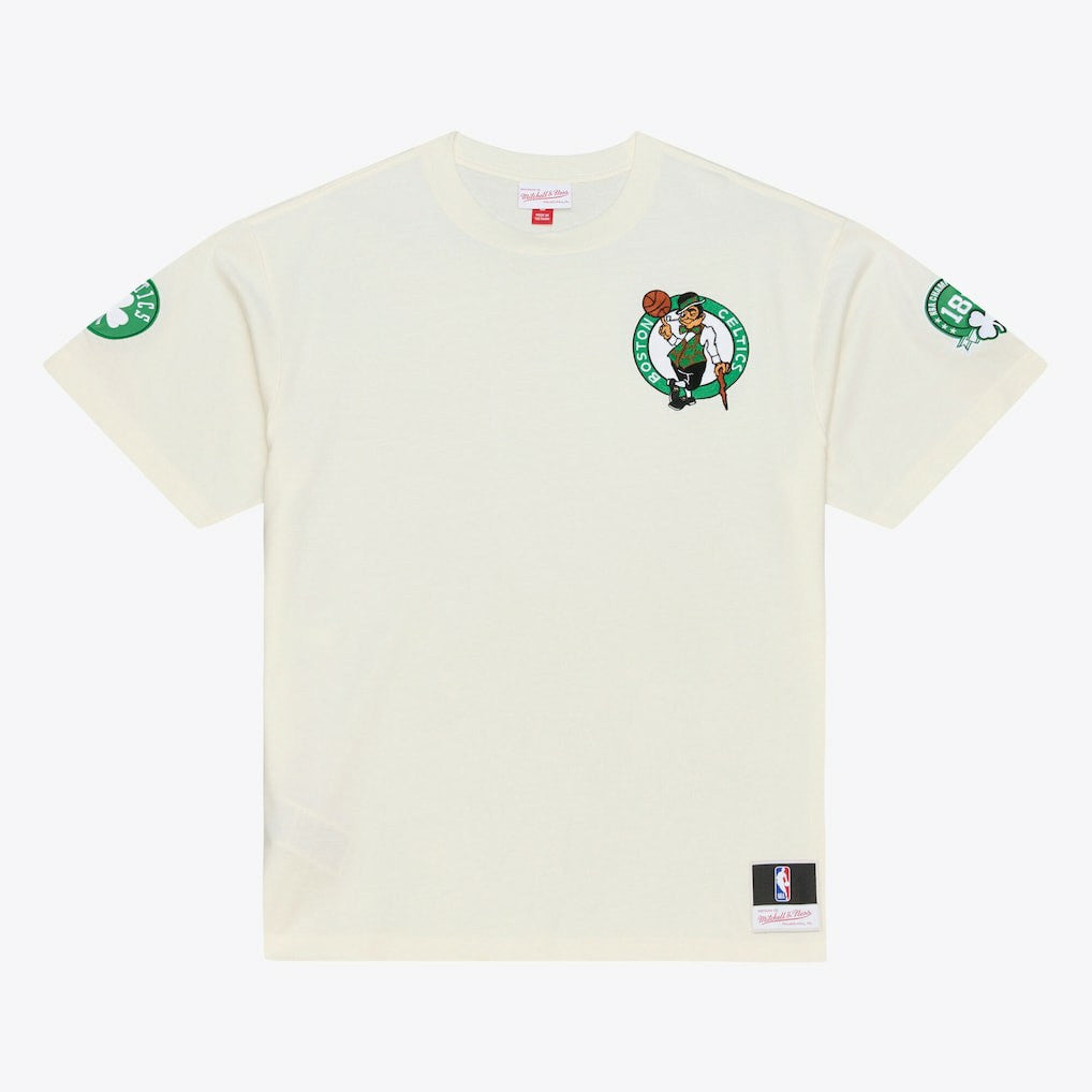 Boston Celtics Hardwood Classics Chainstitch Premium T-Shirt - Cream online