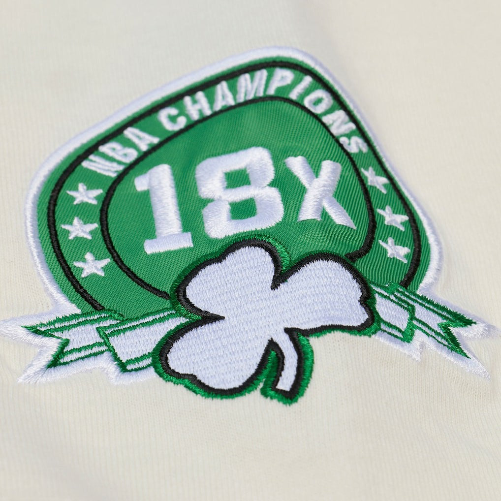 Boston Celtics Hardwood Classics Chainstitch Premium T-Shirt - Cream online