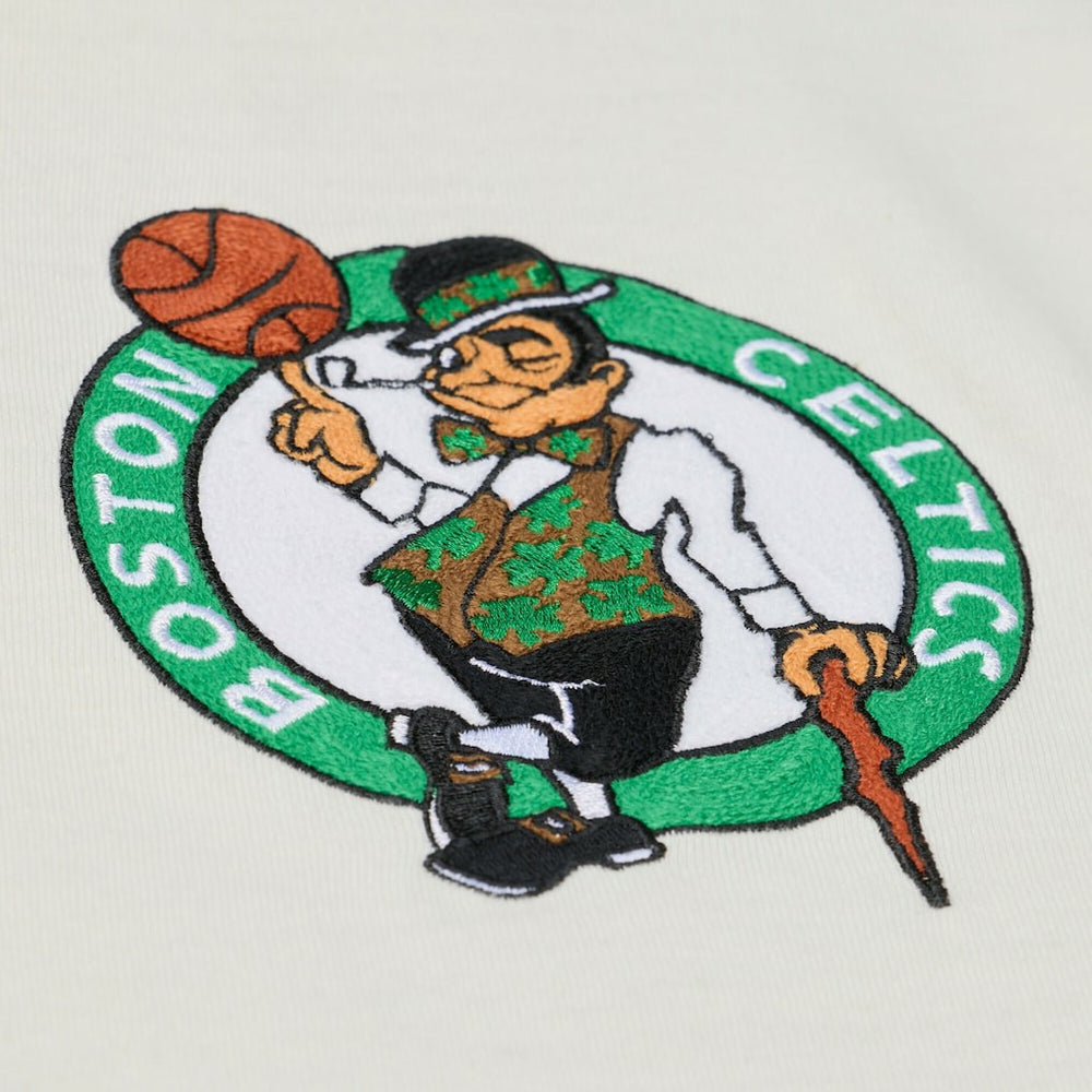 Boston Celtics Hardwood Classics Chainstitch Premium T-Shirt - Cream online