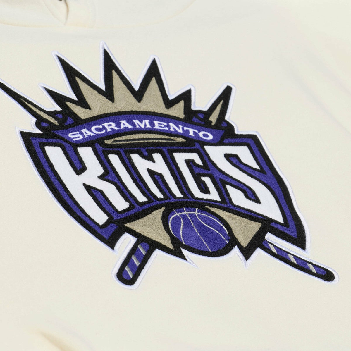 Sacramento Kings Hardwood Classics Chainstitch Premium Fleece Hoodie - Cream discount