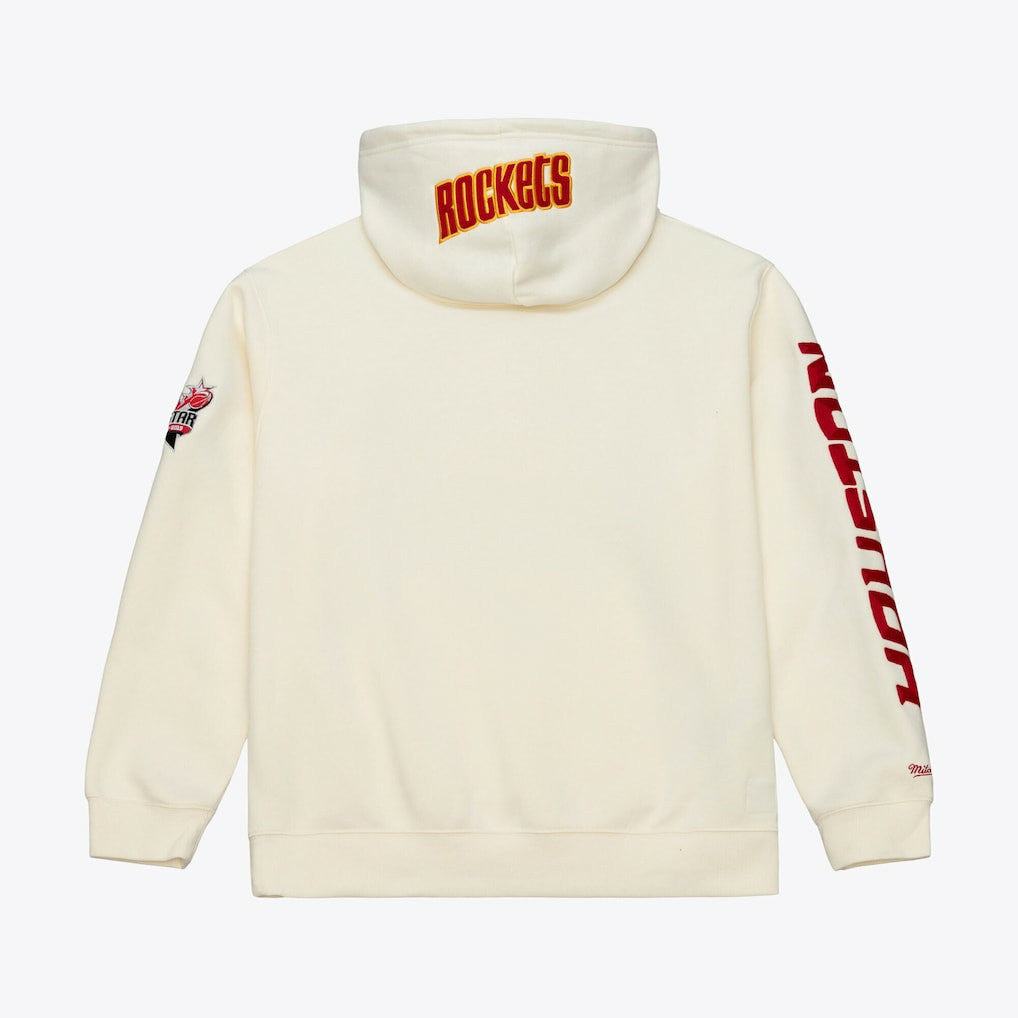 Houston Rockets Hardwood Classics Chainstitch Premium Fleece Hoodie - Cream online