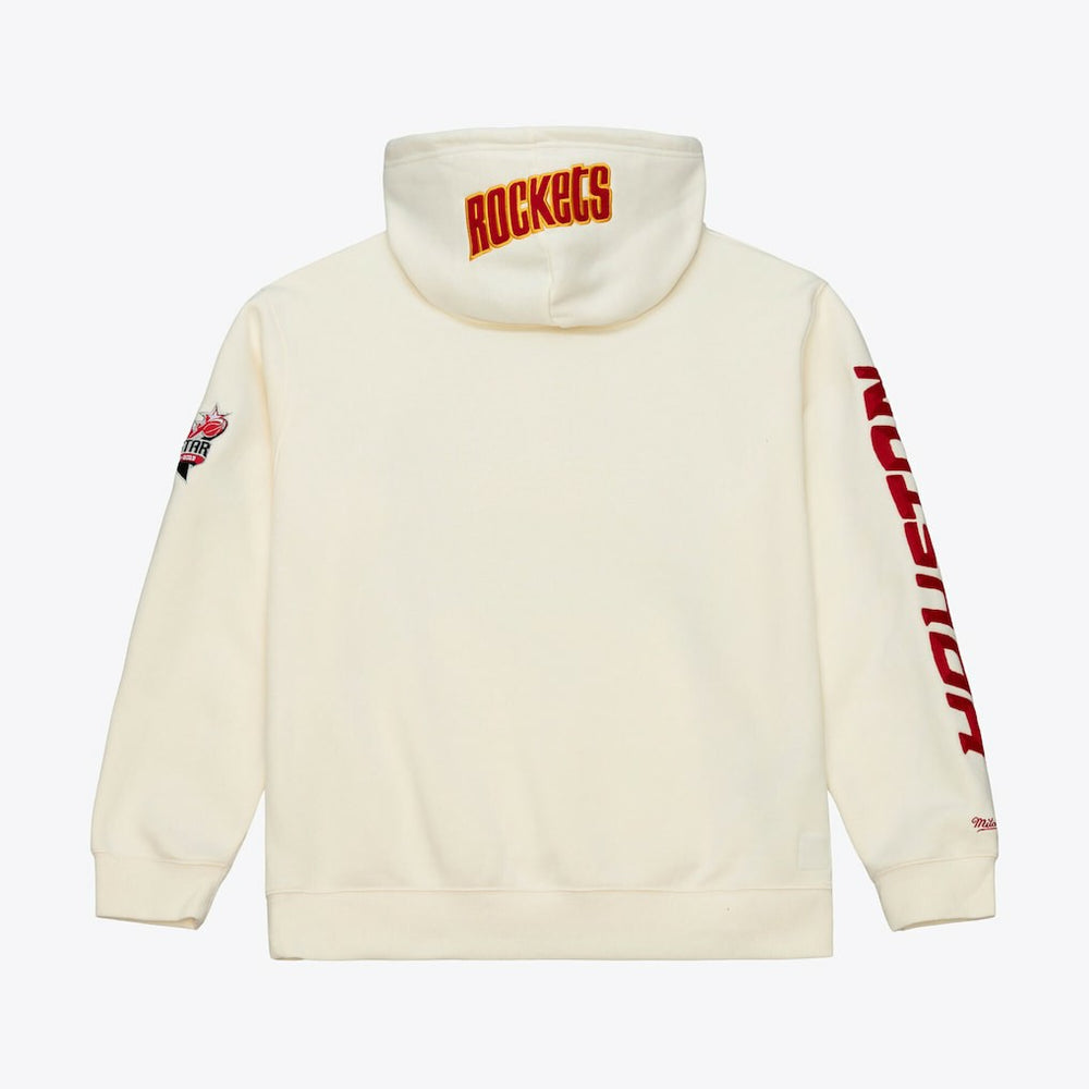 Houston Rockets Hardwood Classics Chainstitch Premium Fleece Hoodie - Cream online