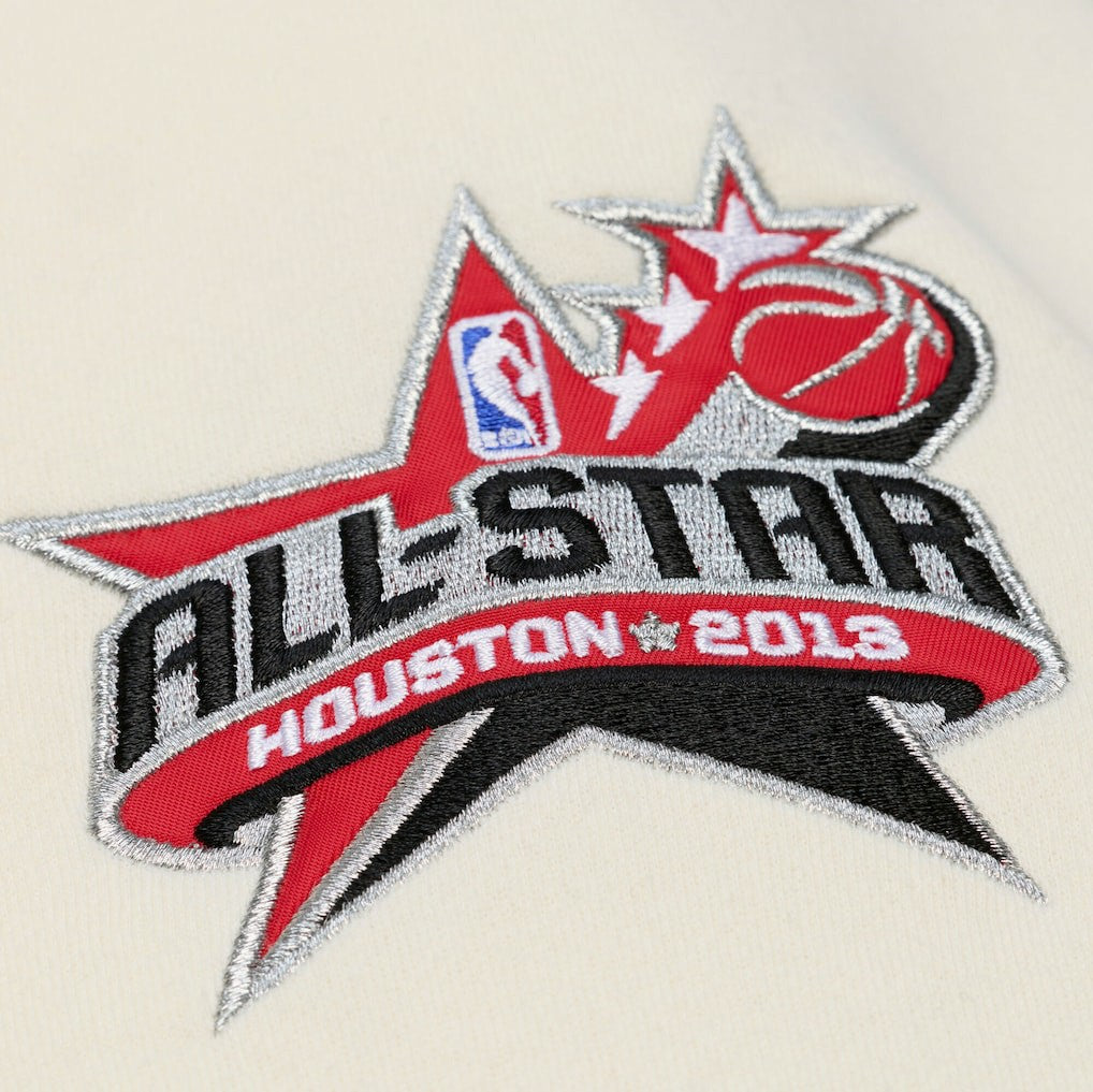 Houston Rockets Hardwood Classics Chainstitch Premium Fleece Hoodie - Cream online