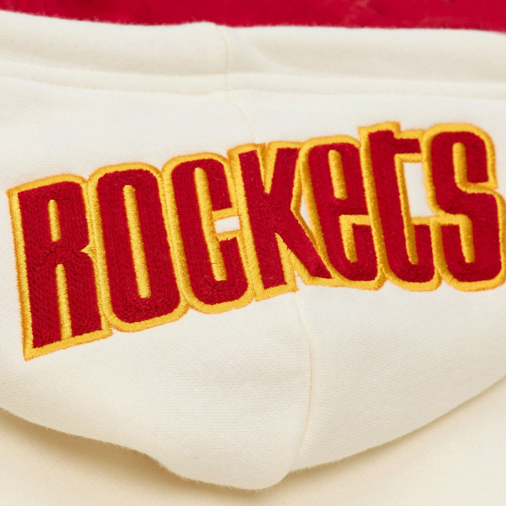 Houston Rockets Hardwood Classics Chainstitch Premium Fleece Hoodie - Cream online
