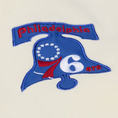 Philadelphia 76ers Hardwood Classics Chainstitch Premium Fleece Hoodie - Cream for sale
