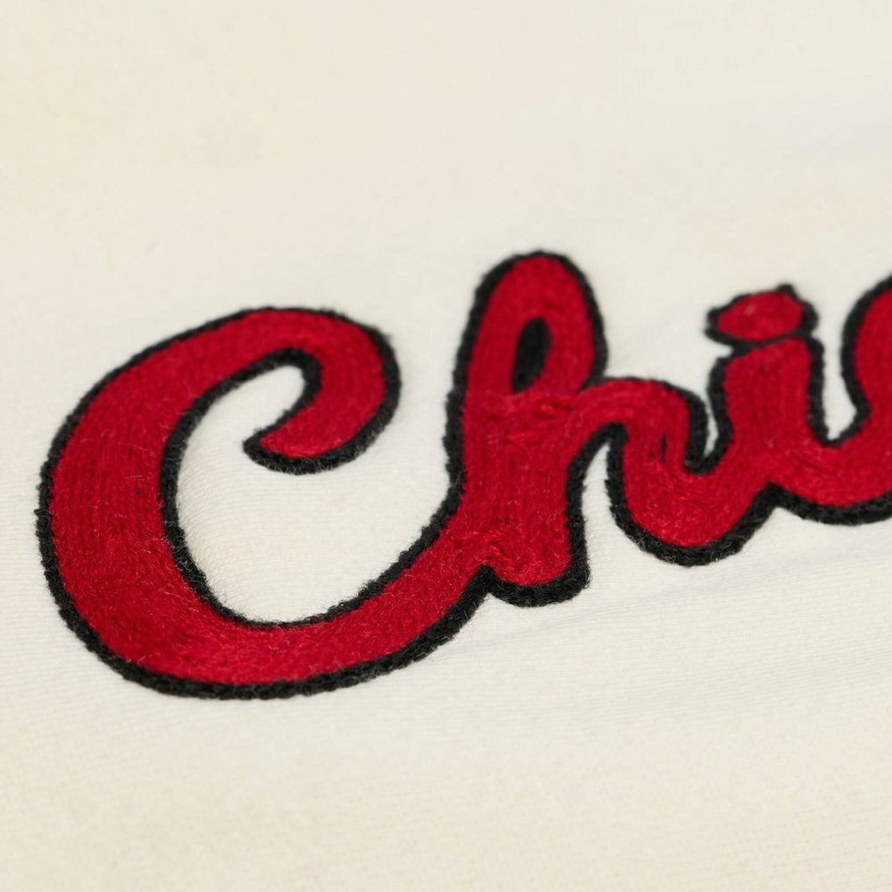 Chicago Bulls Hardwood Classics Chainstitch Premium Fleece Hoodie - Cream on sale