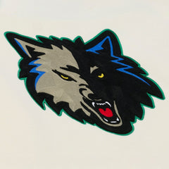 Minnesota Timberwolves Hardwood Classics Chainstitch Premium Fleece Hoodie - Cream cheap
