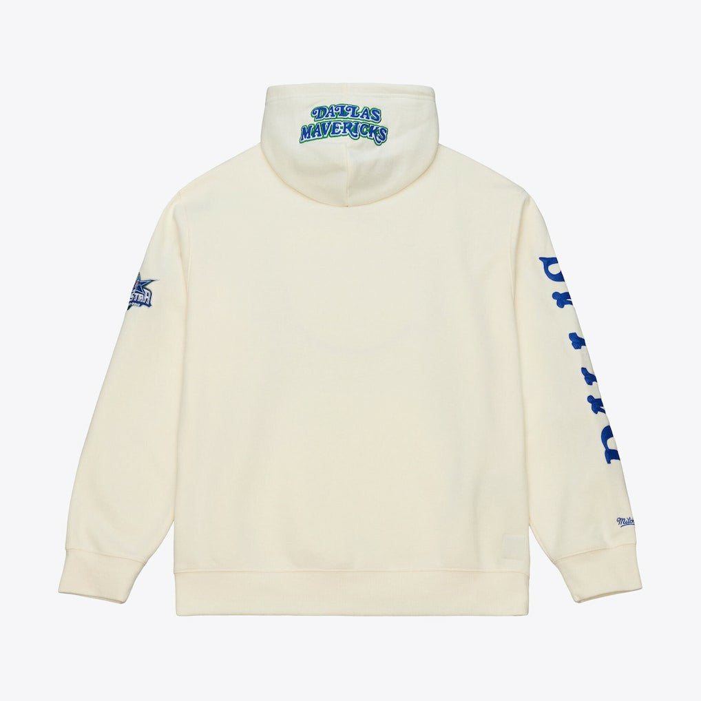 Dallas Mavericks Hardwood Classics Chainstitch Premium Fleece Hoodie sale - Cream for sale
