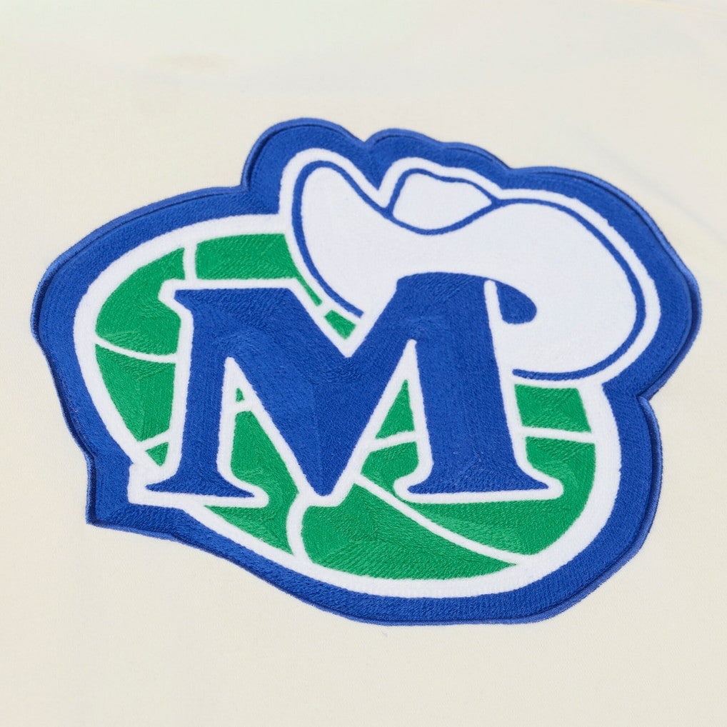 Dallas Mavericks Hardwood Classics Chainstitch Premium Fleece Hoodie sale - Cream for sale