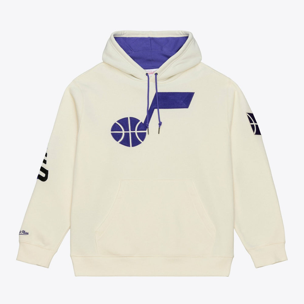 Utah Jazz Hardwood Classics Chainstitch Premium Fleece Hoodie - Cream outlet