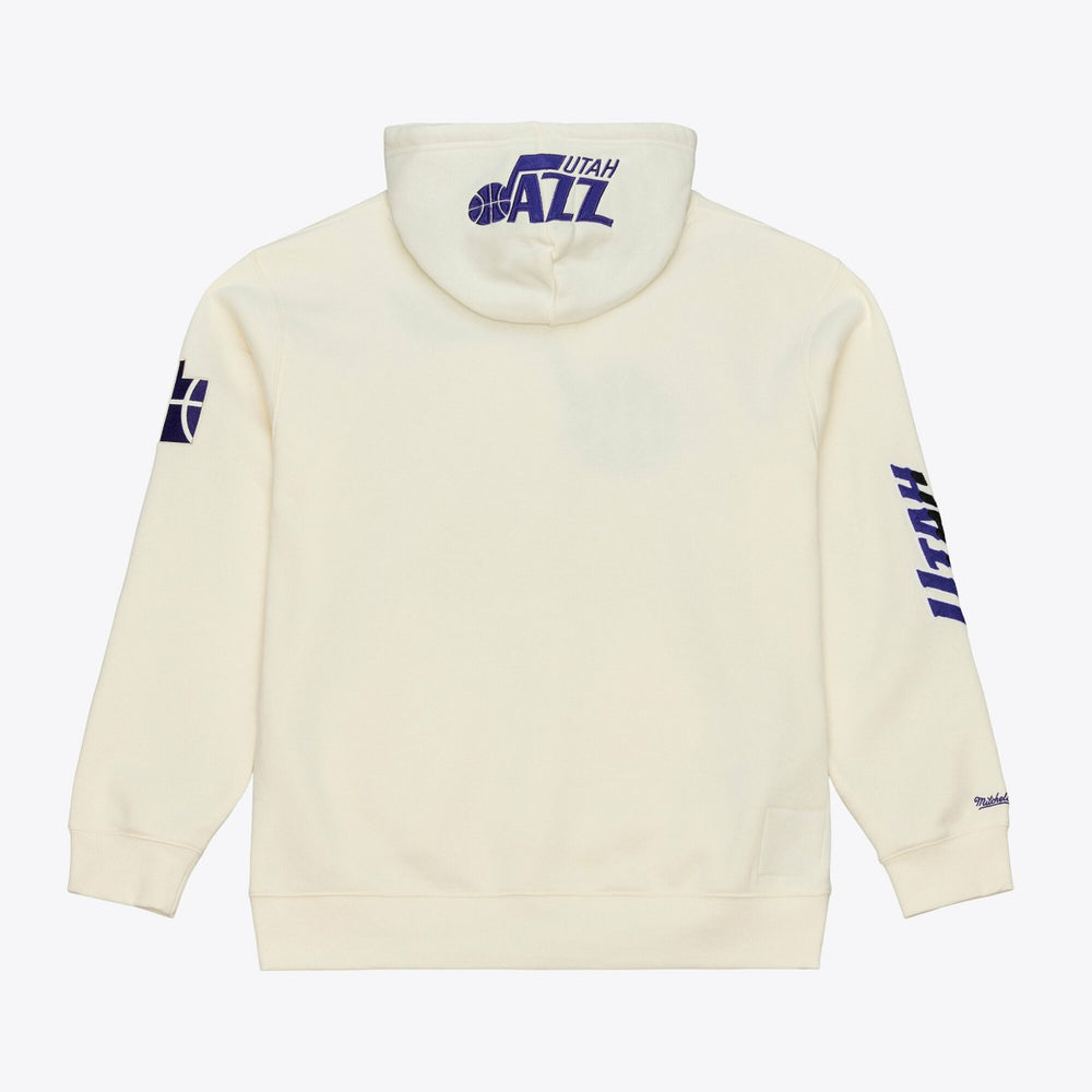 Utah Jazz Hardwood Classics Chainstitch Premium Fleece Hoodie - Cream outlet