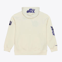 Utah Jazz Hardwood Classics Chainstitch Premium Fleece Hoodie - Cream outlet