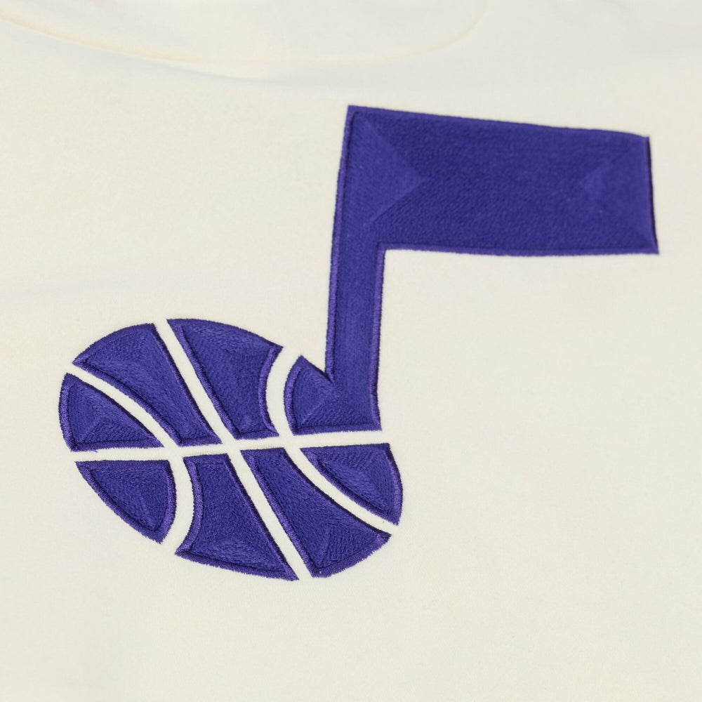 Utah Jazz Hardwood Classics Chainstitch Premium Fleece Hoodie - Cream outlet