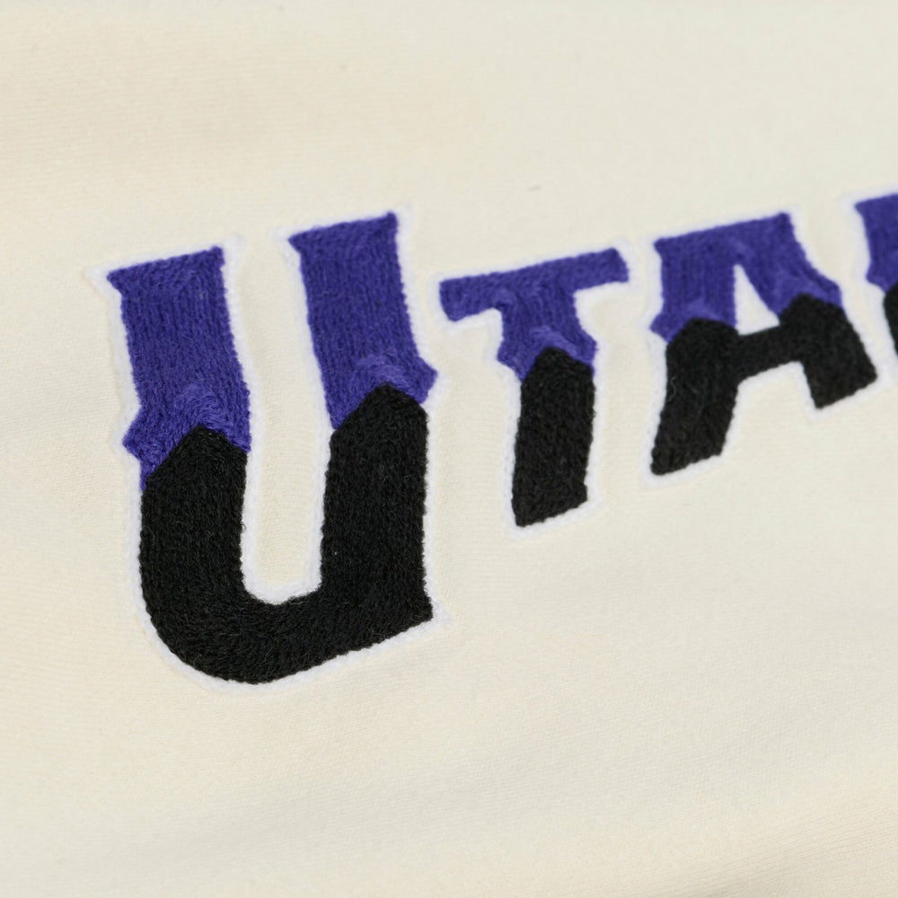 Utah Jazz Hardwood Classics Chainstitch Premium Fleece Hoodie - Cream outlet