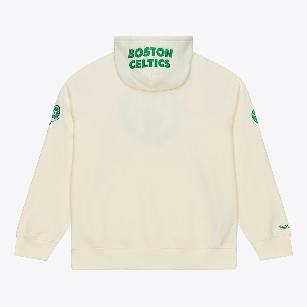 Boston Celtics Hardwood Classics Chainstitch Premium Fleece Hoodie - Cream online