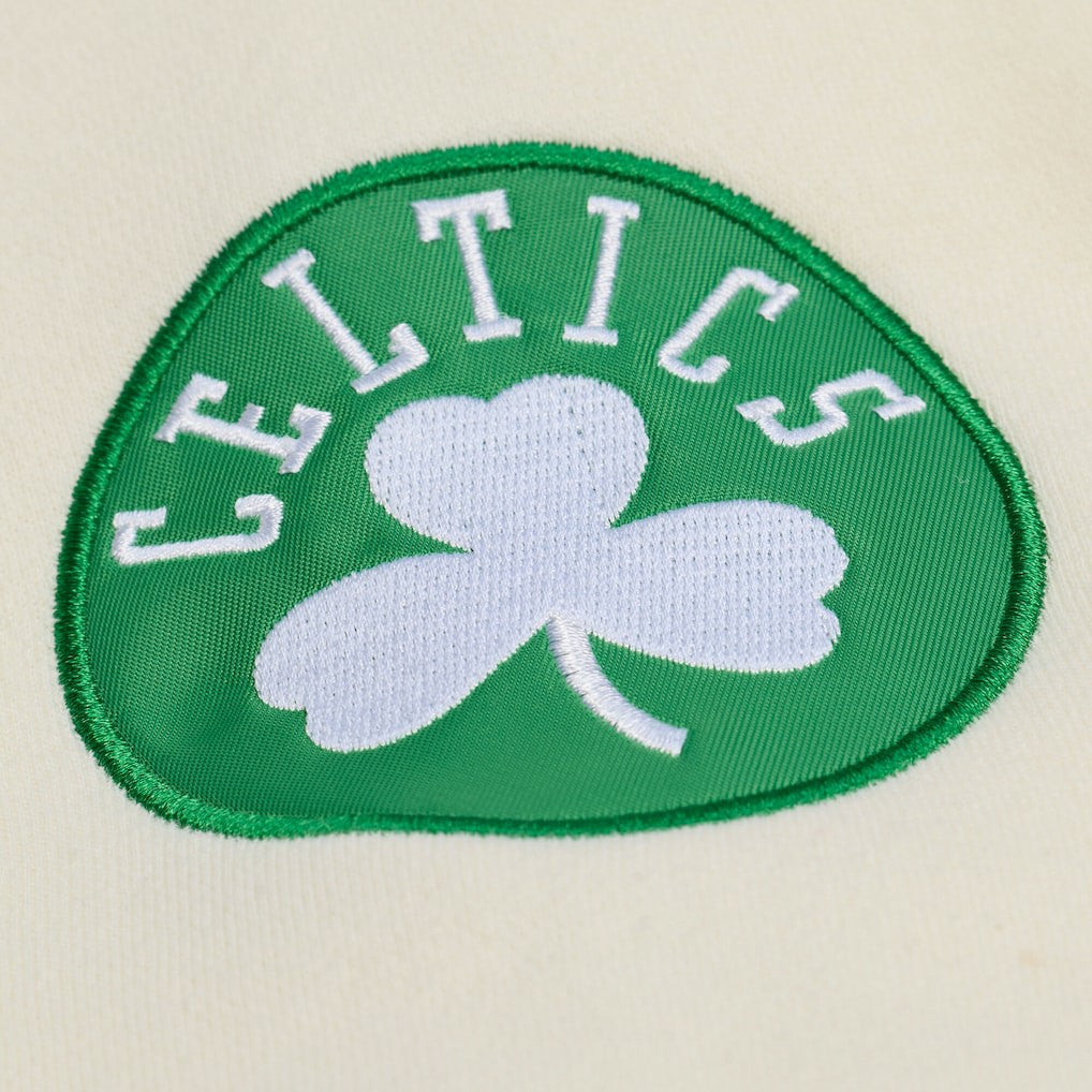 Boston Celtics Hardwood Classics Chainstitch Premium Fleece Hoodie - Cream online