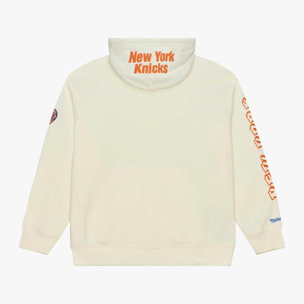 New York Knicks Hardwood Classics Chainstitch Premium Fleece Hoodie - Cream cheap