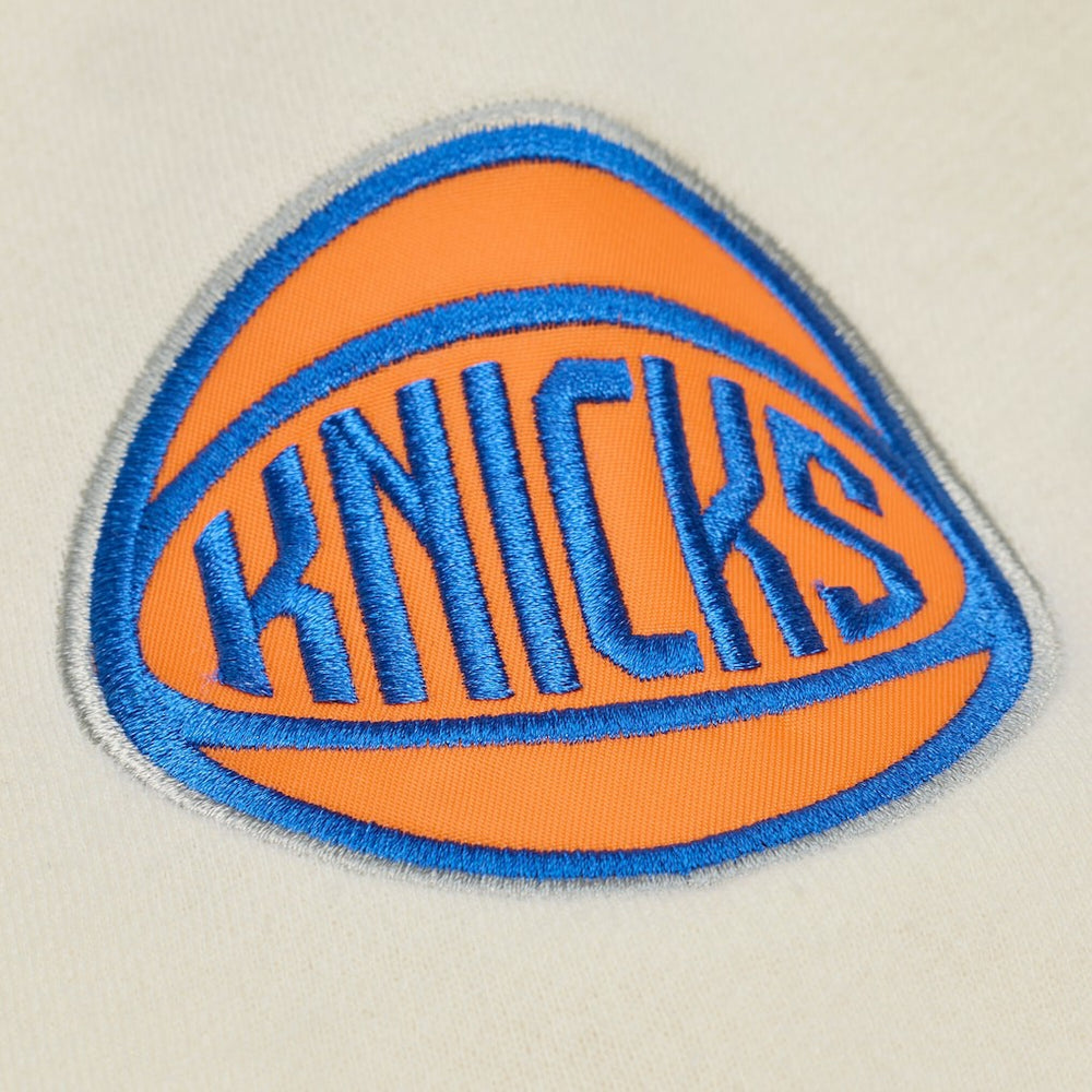 New York Knicks Hardwood Classics Chainstitch Premium Fleece Hoodie - Cream cheap