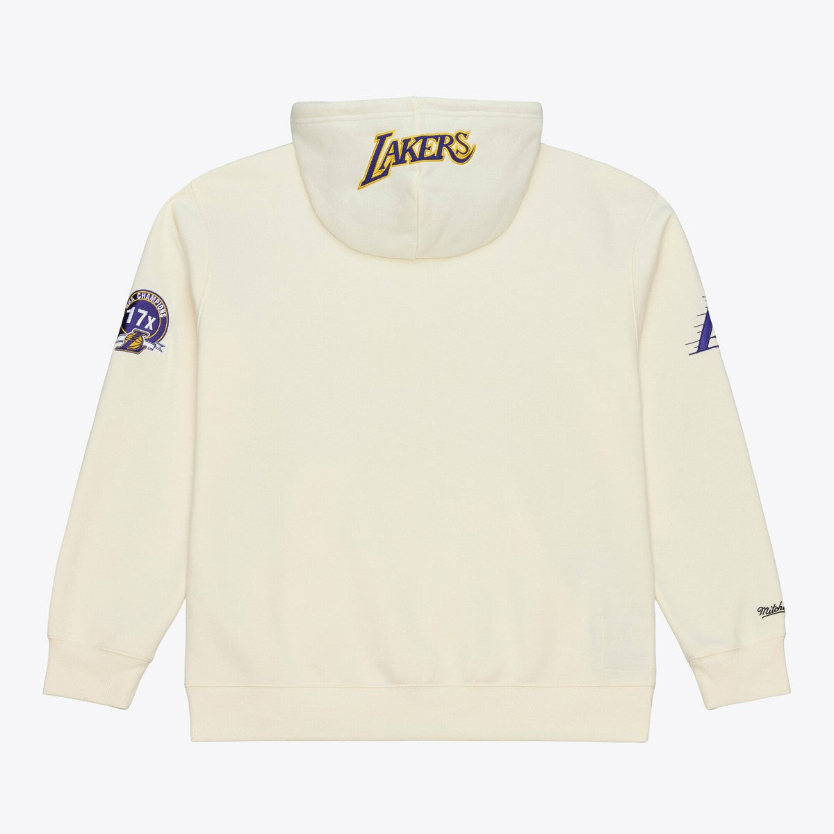 Los Angeles Lakers Hardwood Classics Chainstitch Premium Fleece Hoodie - Cream shop
