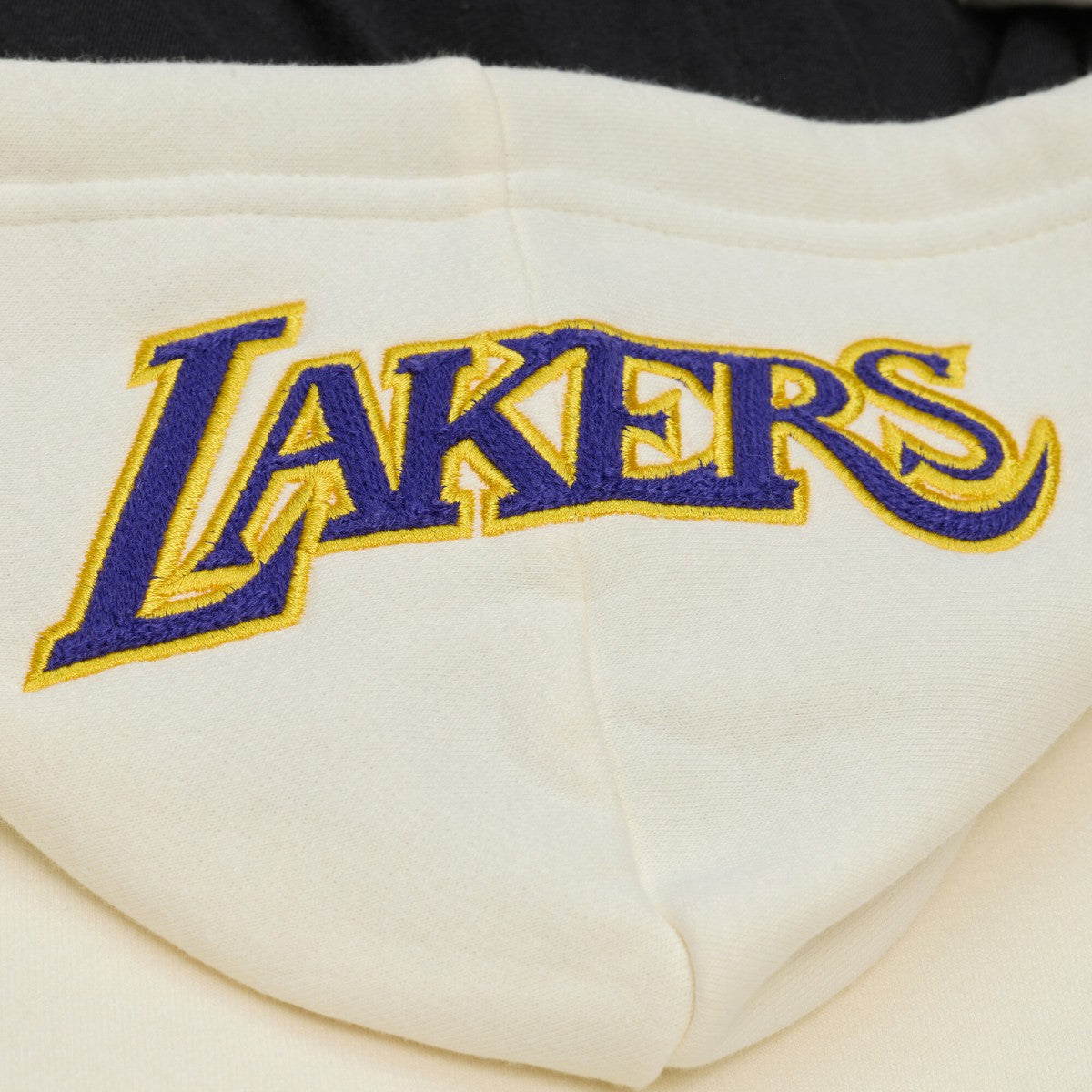 Los Angeles Lakers Hardwood Classics Chainstitch Premium Fleece Hoodie - Cream shop