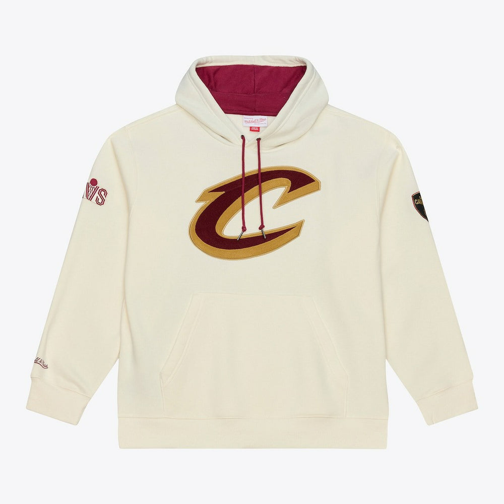 Cleveland Cavaliers Hardwood Classics Chainstitch Premium Fleece Hoodie sale - Cream for sale