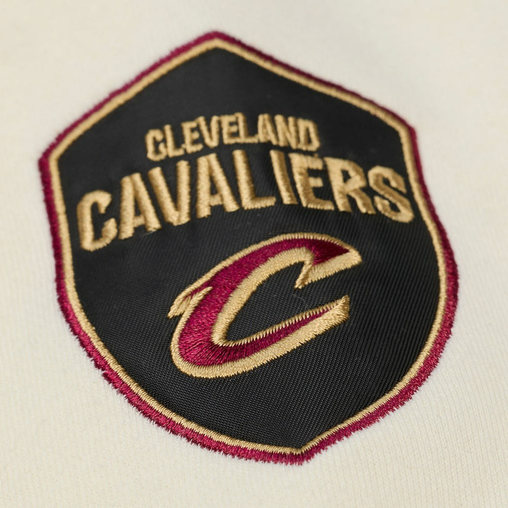 Cleveland Cavaliers Hardwood Classics Chainstitch Premium Fleece Hoodie sale - Cream for sale