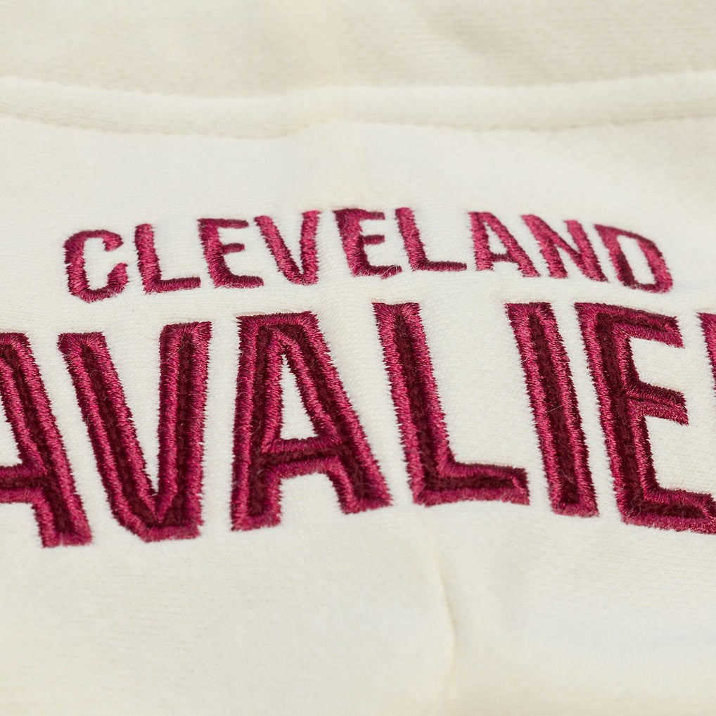 Cleveland Cavaliers Hardwood Classics Chainstitch Premium Fleece Hoodie sale - Cream for sale