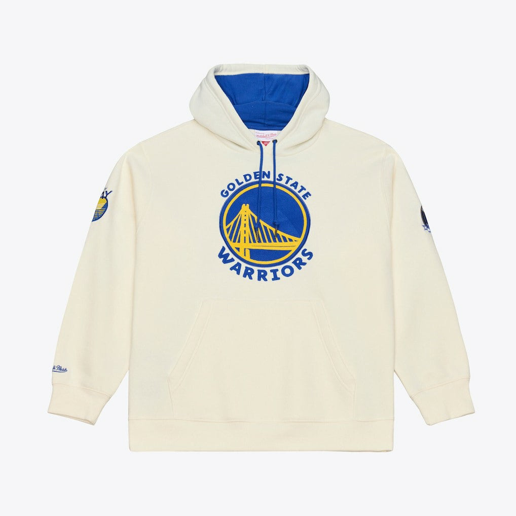Golden State Warriors Hardwood Classics Chainstitch Premium Fleece Hoodie sale - Cream on sale