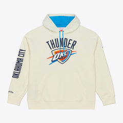 Oklahoma City Thunder Hardwood Classics Chainstitch Premium Fleece Hoodie - Cream on sale