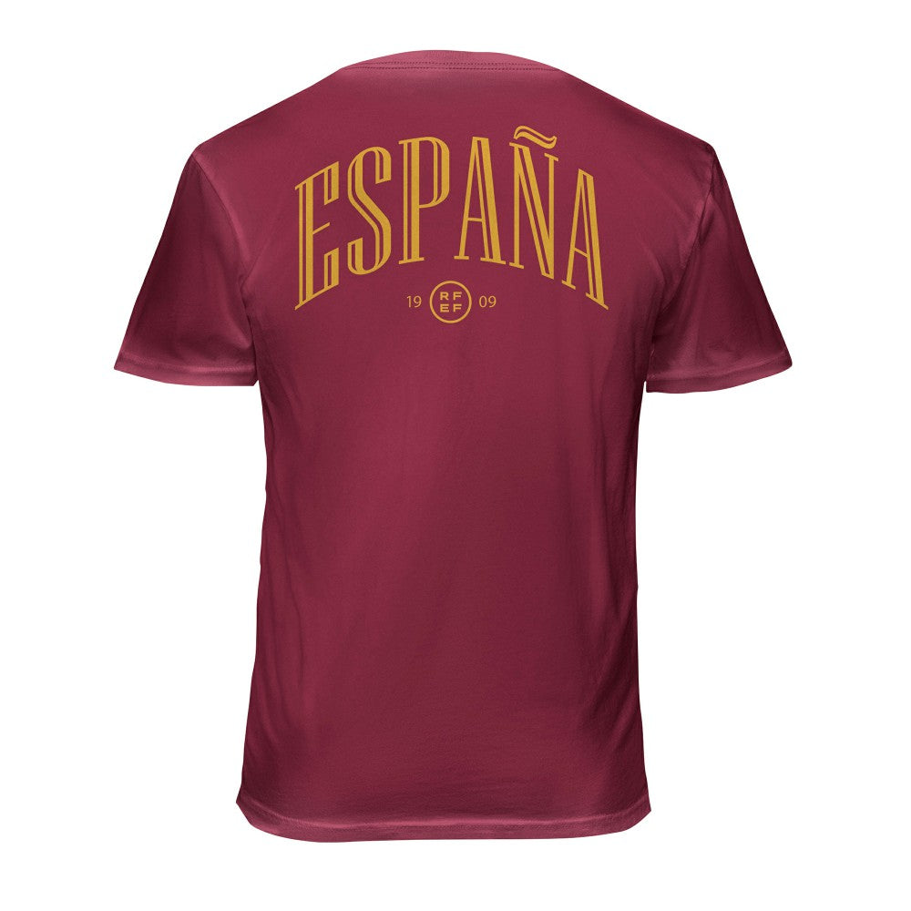 Spain National Team 1863FC Back Wordmark Soft Wash T-Shirt - Red cheap