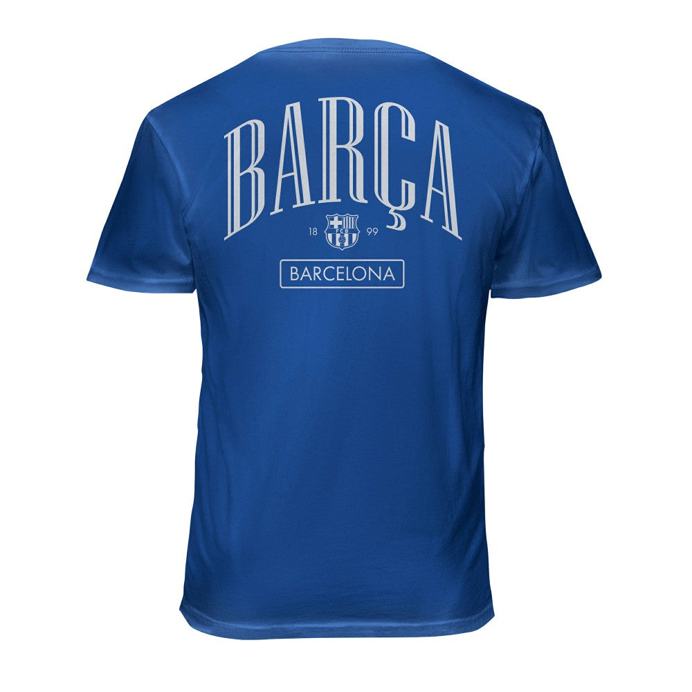Barcelona 1863FC Back Wordmark Soft Wash T-Shirt - Blue outlet
