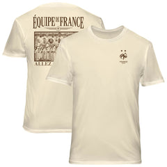 France National Team 1863FC Vintage Soft Wash T-Shirt - Cream outlet