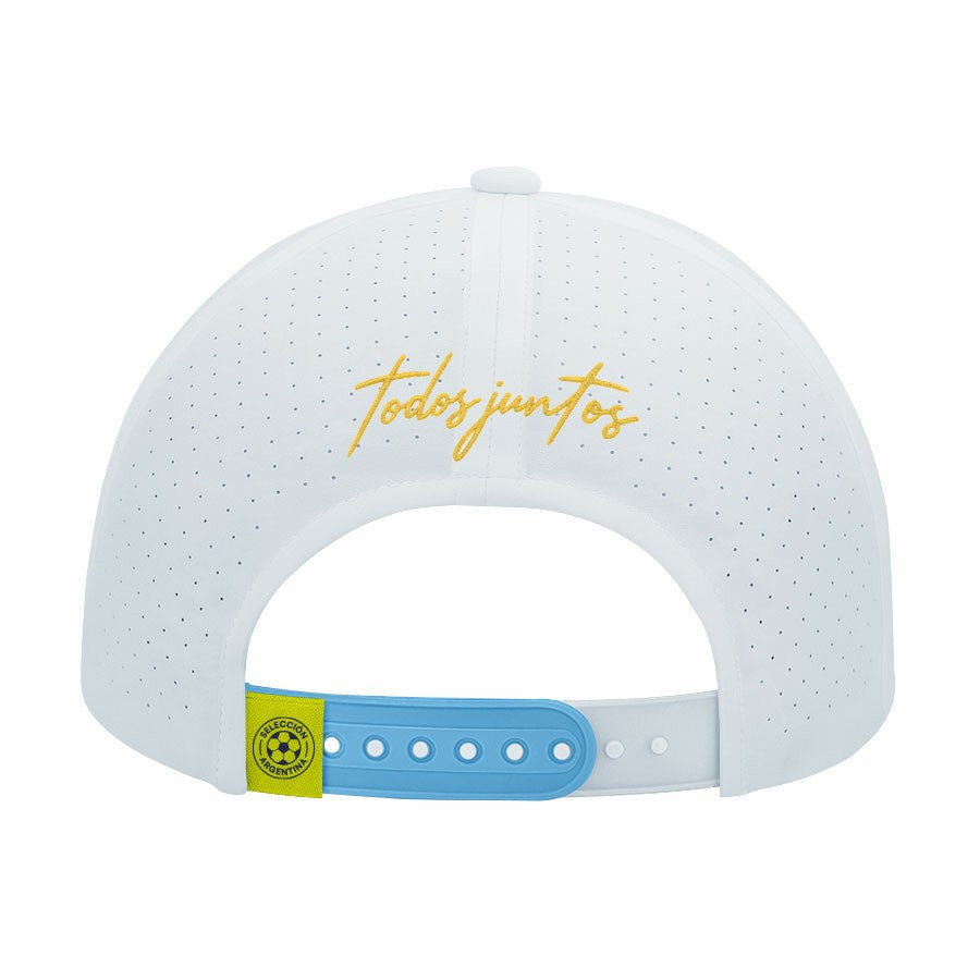 Argentina National Team 1863FC Mono Badge High Point Adjustable Hat - White for sale