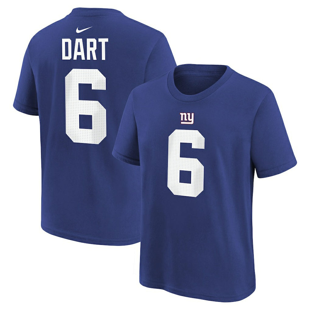 Jaxson Dart New York Giants Youth Name & Number T-Shirt - Royal online