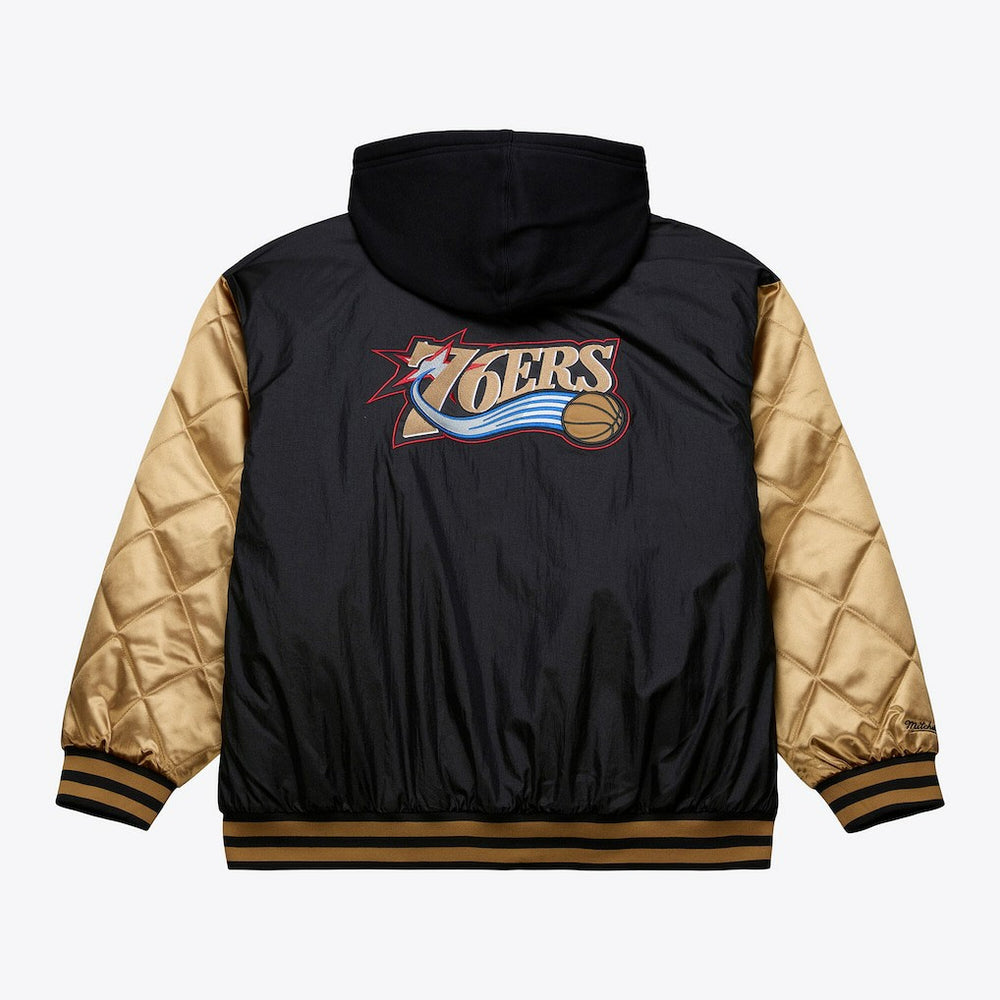 Philadelphia 76ers Hardwood Classics 76 Originals Collection Fushion Full-Snap Hoodie Jacket - Black sale