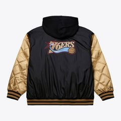 Philadelphia 76ers Hardwood Classics 76 Originals Collection Fushion Full-Snap Hoodie Jacket - Black sale