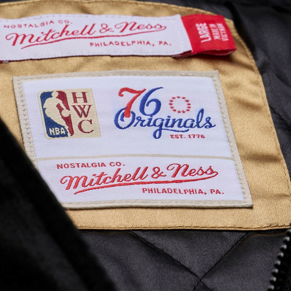 Philadelphia 76ers Hardwood Classics 76 Originals Collection Fushion Full-Snap Hoodie Jacket - Black sale