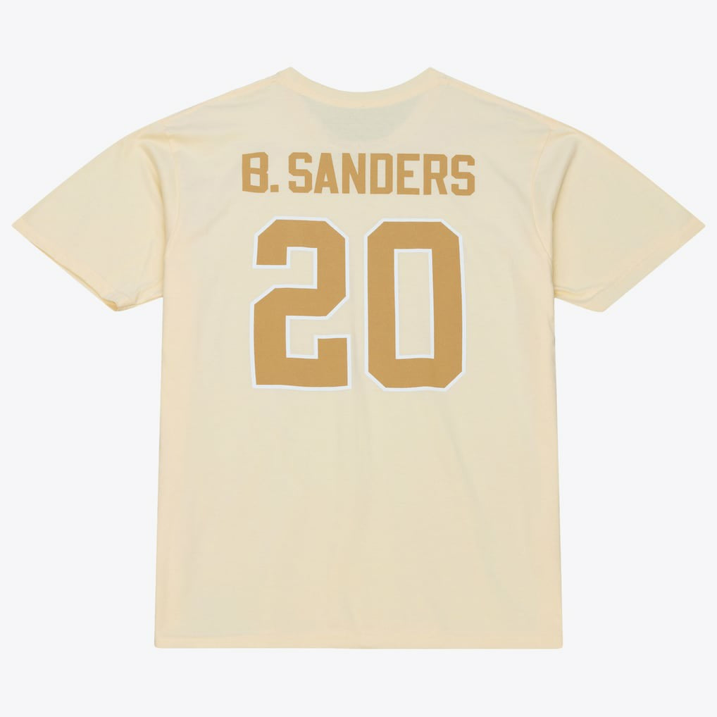 Barry Sanders Detroit Lions Sandman Name & Number T-Shirt - Cream sale
