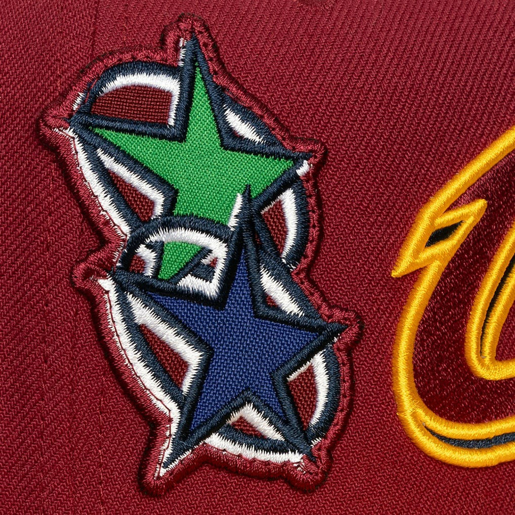 Cleveland Cavaliers x Billie Eilish Hardwood Classics Patch Snapback Hat sale - Wine/Gold cheap